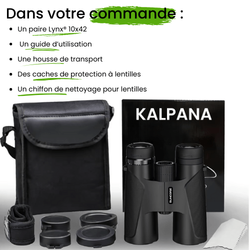 Jumelles de randonnée Lynx® 10x42 – Précises, Lumineuses et Robustes - KALPANA