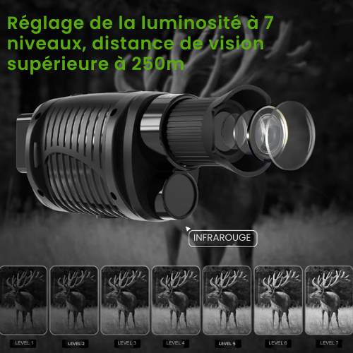 Monoculaire de Vision Nocturne Chouette® – Zoom X15 & Enregistrement Full HD - KALPANA