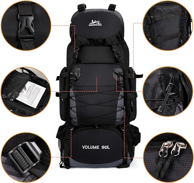 Sac de Trekking 90L – Grande Capacité | Randonnée Montagne & Nature - KALPANA