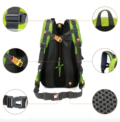 Sac à Dos 40L Imperméable – Randonnée & Montagne | Résistant & Confortable - KALPANA